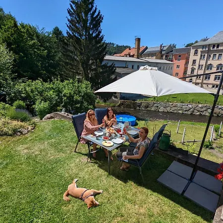 Flussblickwohnung Mit Terrasse, Pool, Garten&sauna - Zi2 * Sebnitz